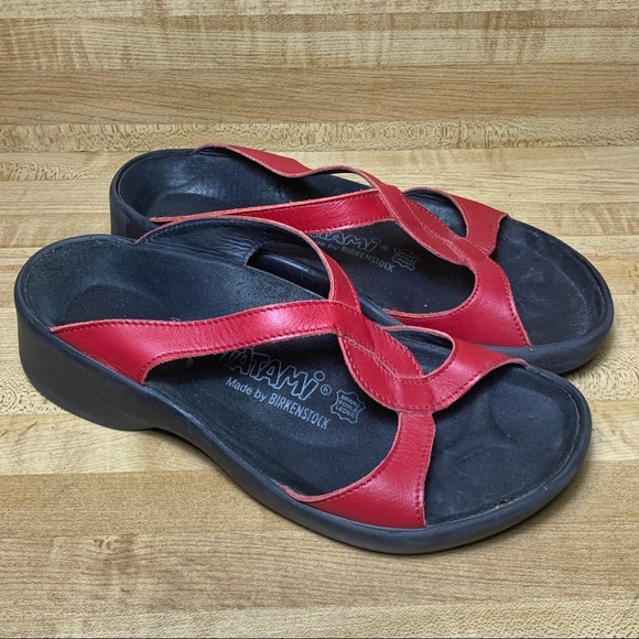 Birkenstock Tatami Red Leather Sandals Sandals L6